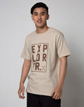 T Zone Short Sleeve T-Shirt Big Size Print Explorer