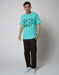 T Zone Short Sleeve T-Shirt Big Size Print Theme Statement - Easy