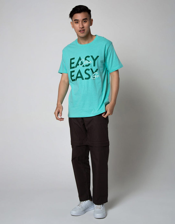 T Zone Short Sleeve T-Shirt Big Size Print Theme Statement - Easy