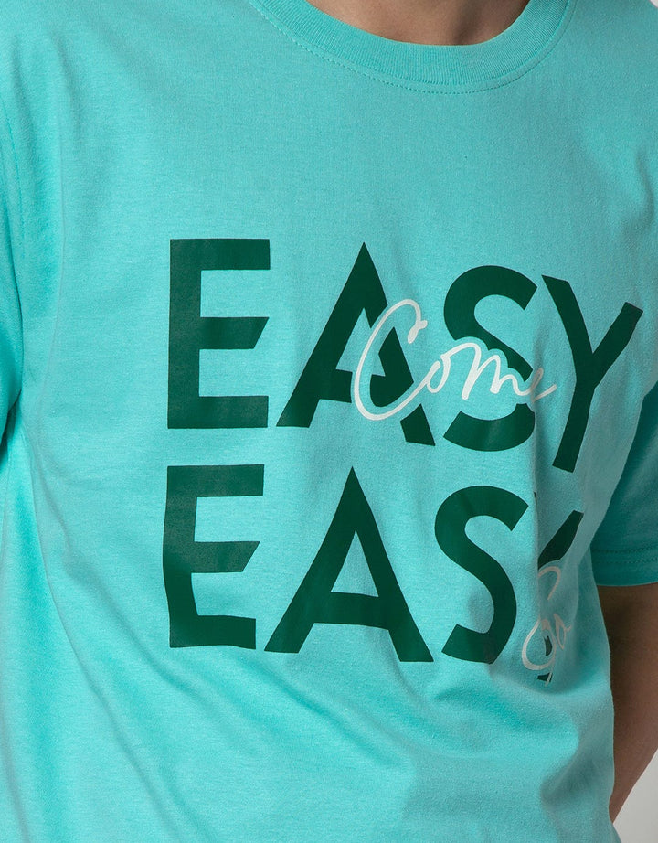 T Zone Short Sleeve T-Shirt Big Size Print Theme Statement - Easy