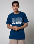 T Zone Short Sleeve T-Shirt Big Size Theme Statement Fearless