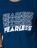 T Zone Short Sleeve T-Shirt Big Size Theme Statement Fearless