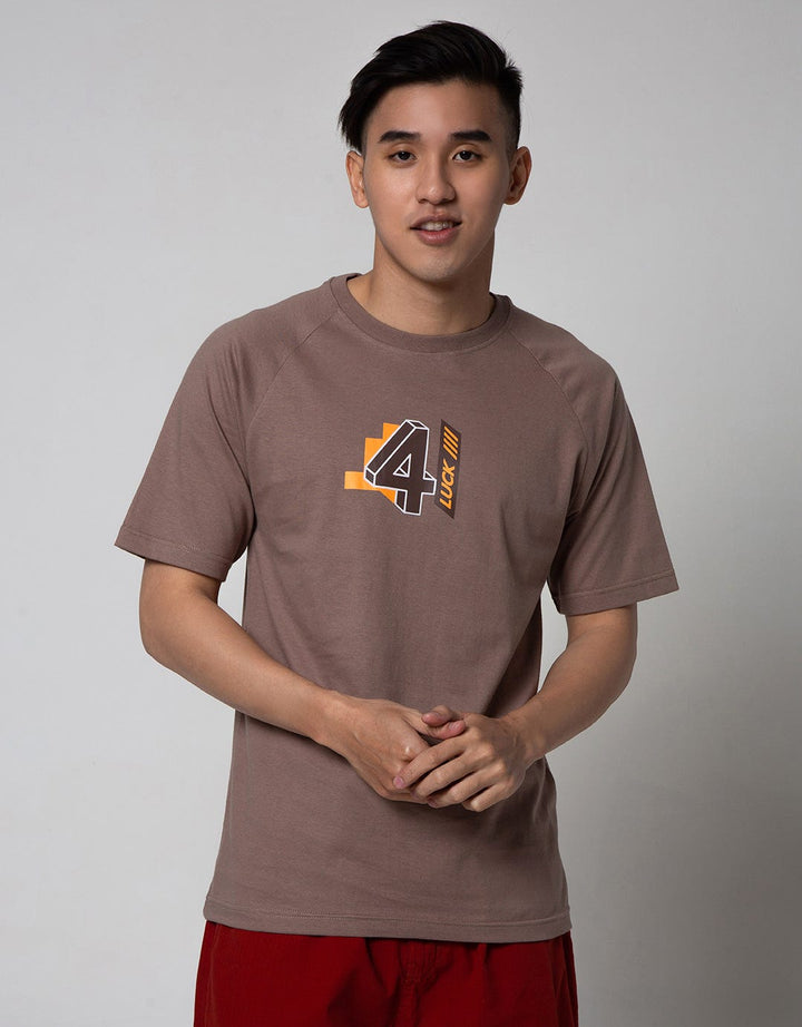 T Zone Short Sleeve Raglan T-Shirt Number 4 Luck