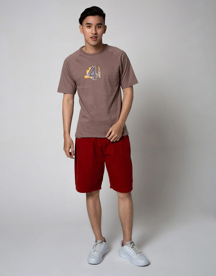 T Zone Short Sleeve Raglan T-Shirt Number 4 Luck