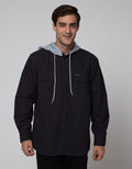 Nevada Long Sleeve Shirt Checked Twill Hoodie