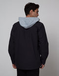 Nevada Long Sleeve Shirt Checked Twill Hoodie