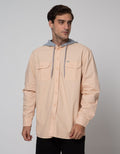 Nevada Long Sleeve Shirt Checked Twill Hoodie
