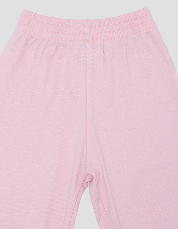 Little M Kerah Polos Rayon Logo Setelan Piyama Bayi