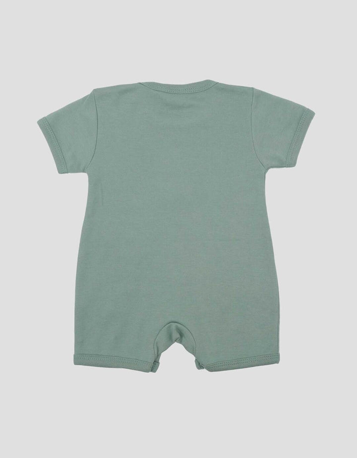 Little M Double Knit Logo Bear Jumpsuit Romper Bayi