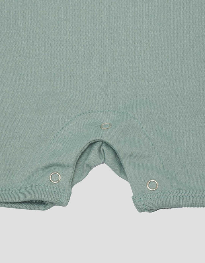 Little M Double Knit Logo Bear Jumpsuit Romper Bayi