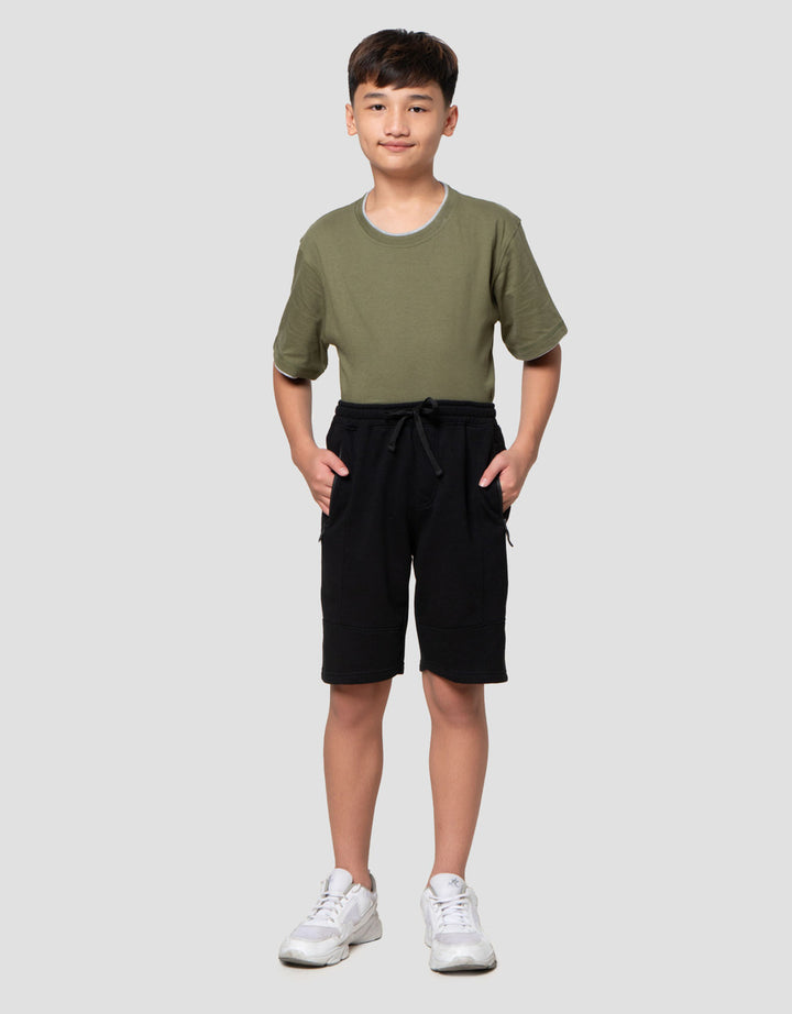 Nevada French Terry Zipper Celana Pendek Anak Laki-laki