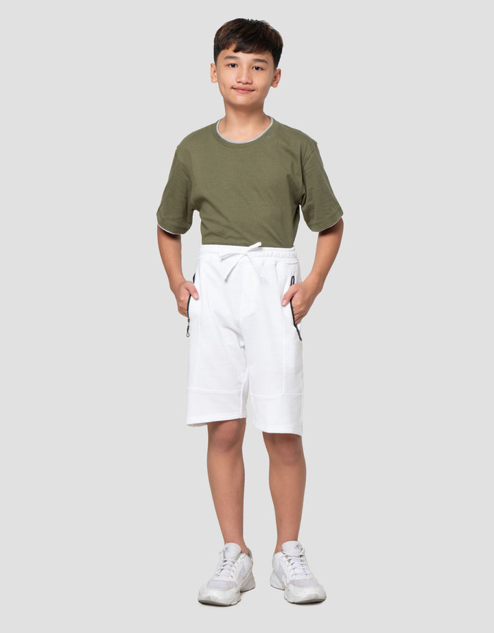 Nevada French Terry Zipper Celana Pendek Anak Laki-laki