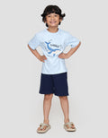 Little M Whale Tail Fins Pakaian Setelan Anak Laki-laki