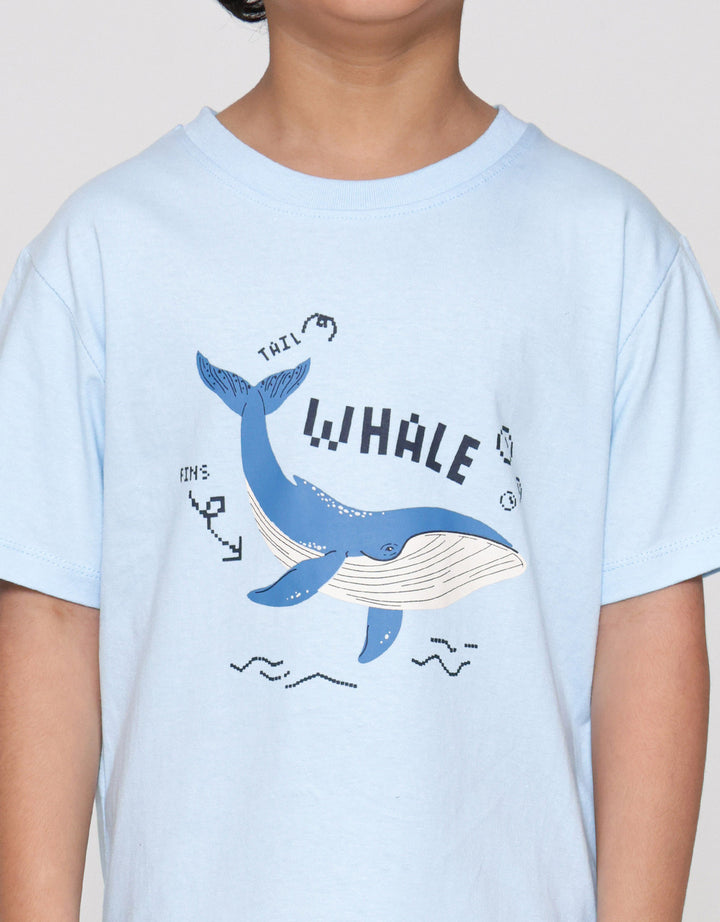Little M Whale Tail Fins Pakaian Setelan Anak Laki-laki