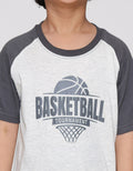 Little M Raglan Basketball Pakaian Setelan Anak Laki-laki