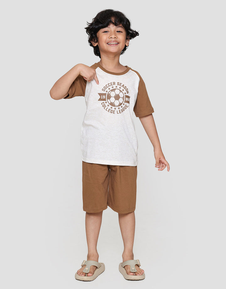 Little M Raglan Soccer Pakaian Setelan Anak Laki-laki