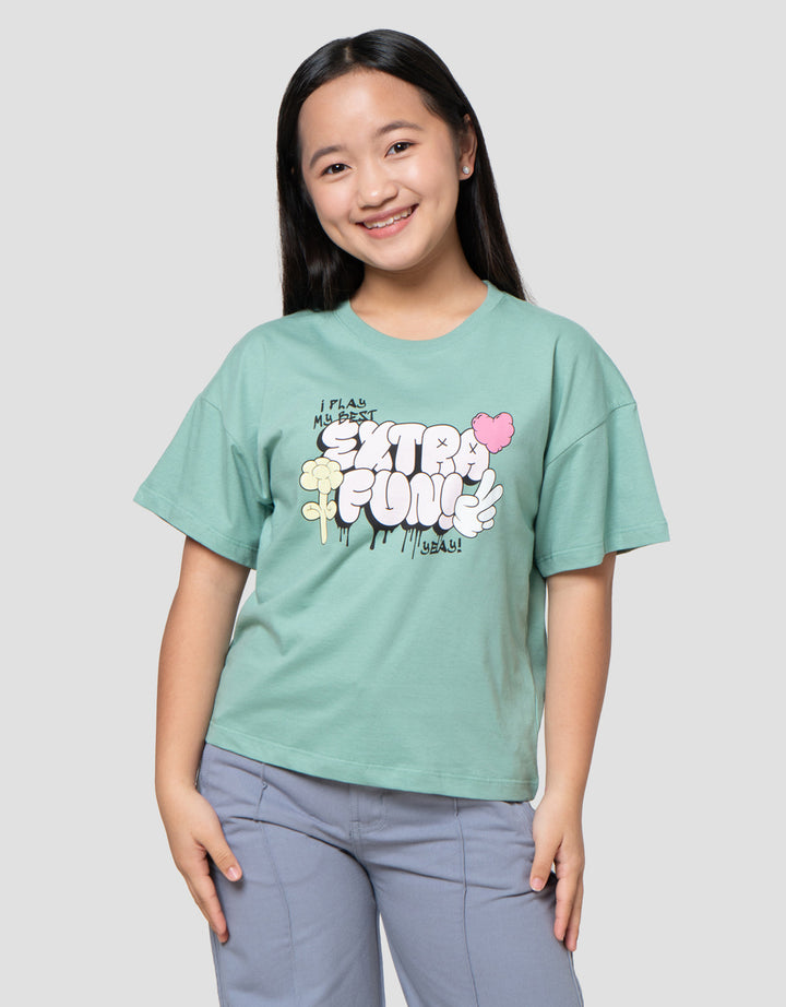 Nevada Grafiti Wording Kaos Anak Perempuan