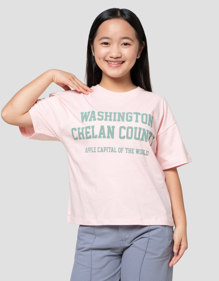 Nevada City Of Fruit Apple Kaos Anak Perempuan