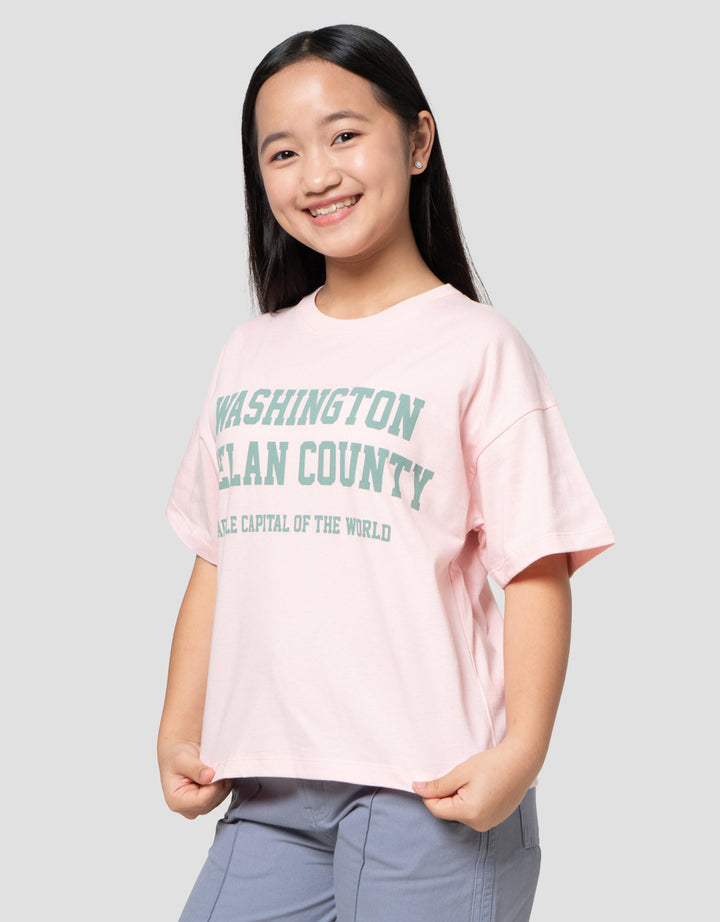 Nevada City Of Fruit Apple Kaos Anak Perempuan