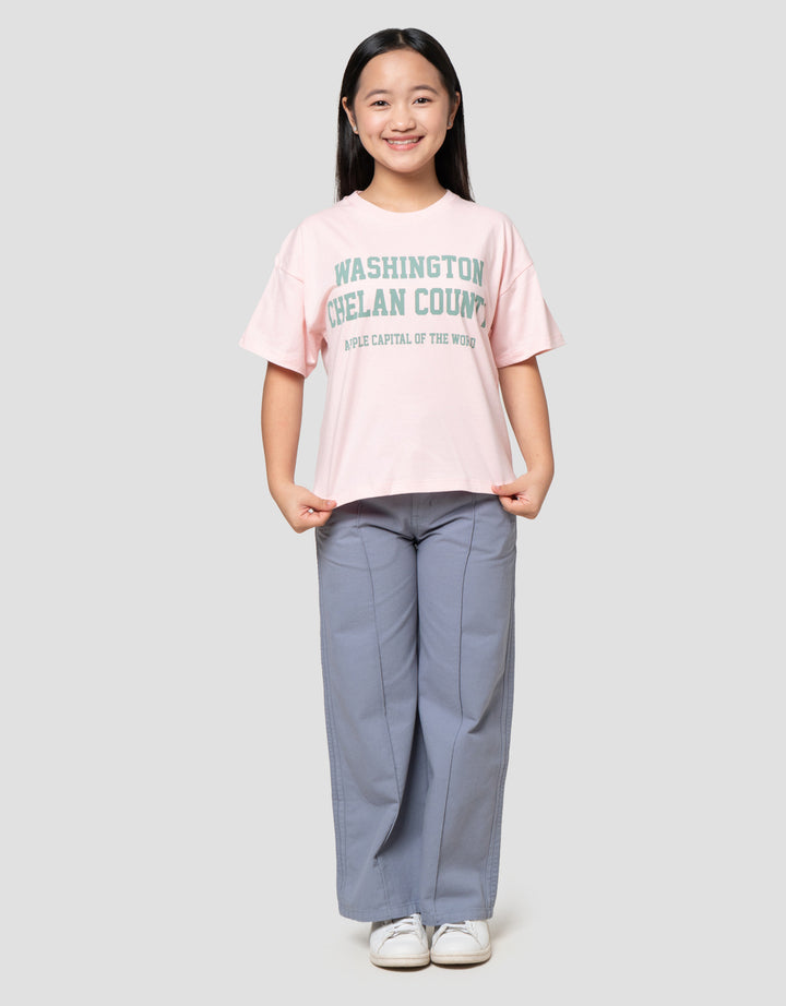 Nevada City Of Fruit Apple Kaos Anak Perempuan