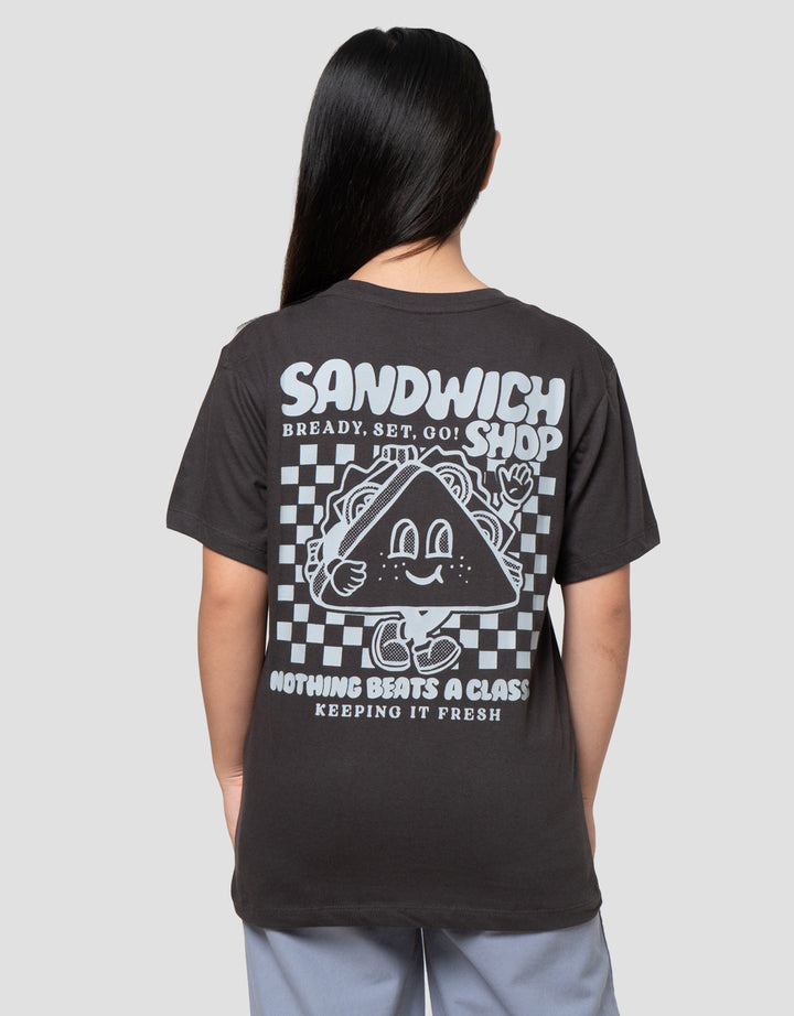 Nevada Sablon Food Depan Blkg Sandwich Kaos Anak Perempuan