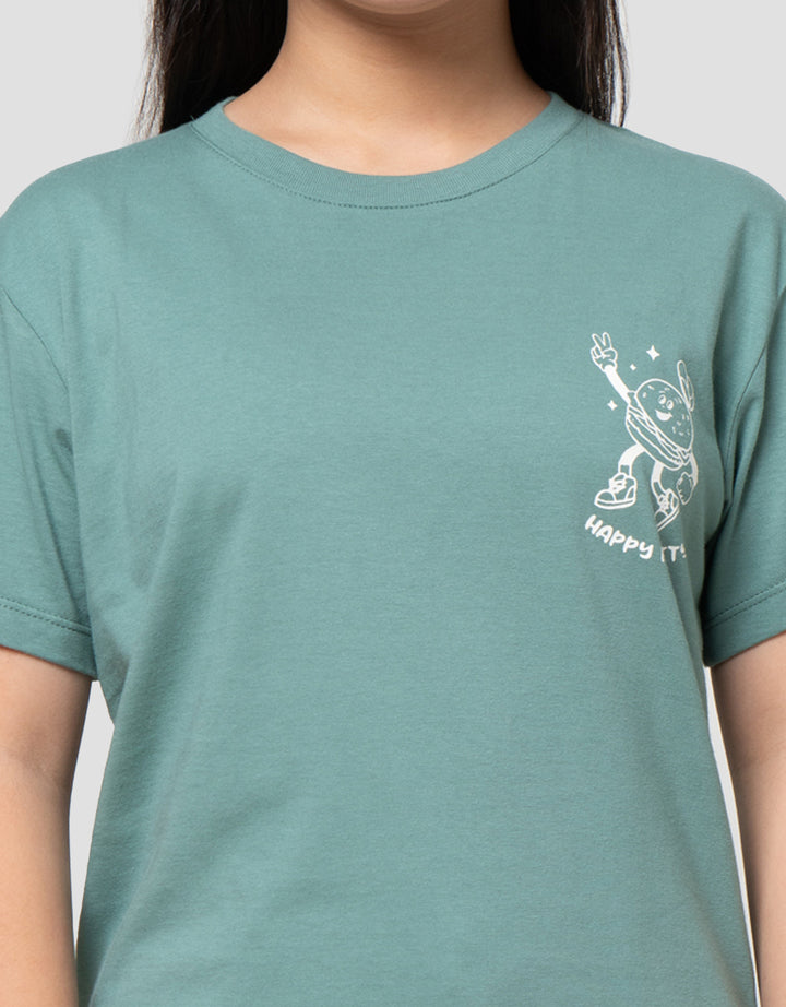 Nevada Sablon Food Depan Blkg Flip Burger Kaos Anak Perempuan
