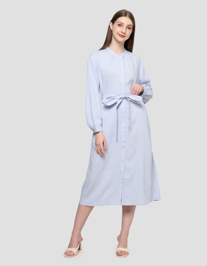 Suko Gaun Relax With A Tie Lengan Panjang Wanita