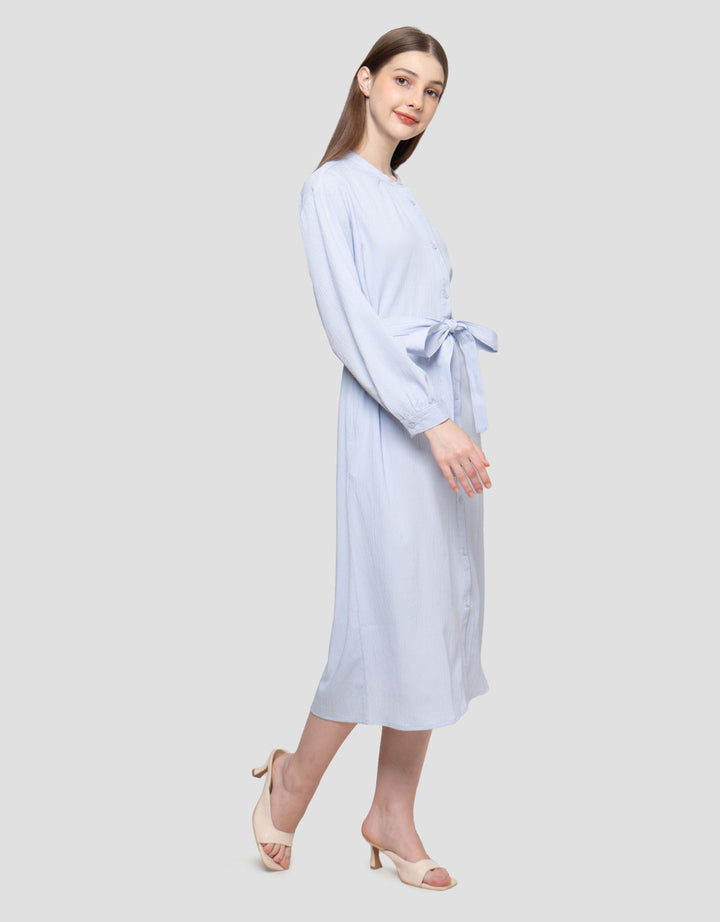 Suko Gaun Relax With A Tie Lengan Panjang Wanita