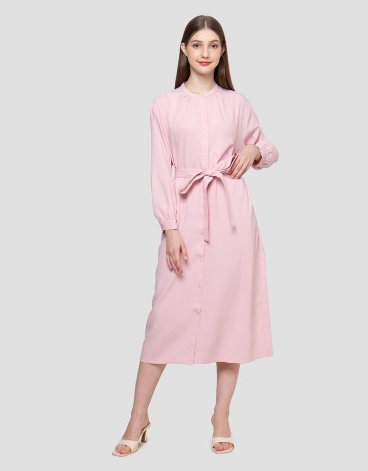 Suko Gaun Relax With A Tie Lengan Panjang Wanita