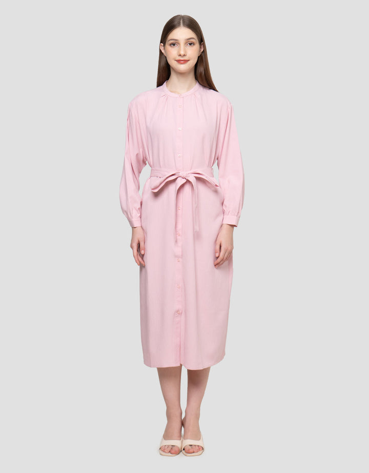 Suko Gaun Relax With A Tie Lengan Panjang Wanita