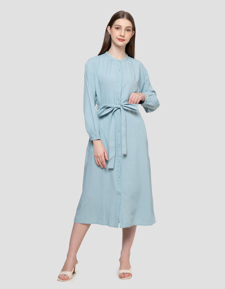 Suko Gaun Relax With A Tie Lengan Panjang Wanita