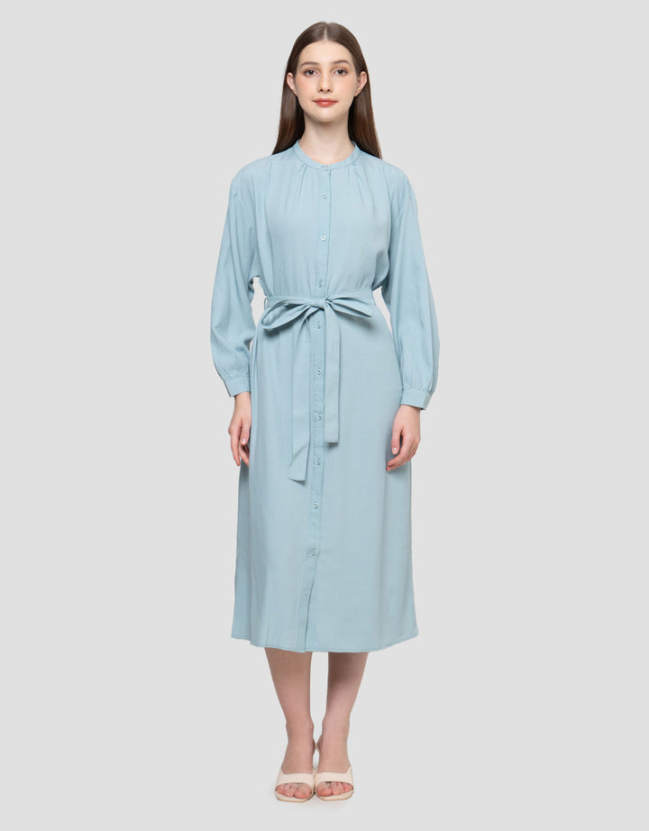 Suko Gaun Relax With A Tie Lengan Panjang Wanita