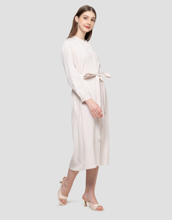 Suko Gaun Relax With A Tie Lengan Panjang Wanita