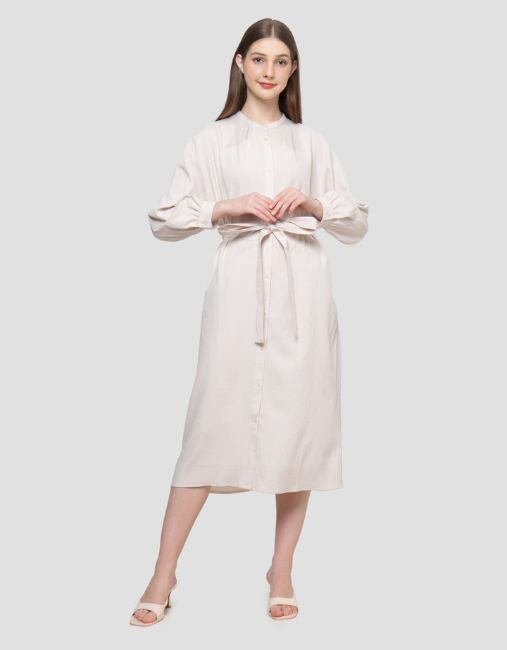 Suko Gaun Relax With A Tie Lengan Panjang Wanita