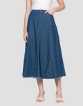 Suko Flare Rok Denim Wanita