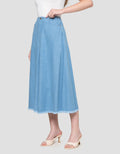 Suko Flare Rok Denim Wanita