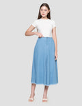 Suko Flare Rok Denim Wanita