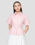 Suko Blouse Denim Lengan Pendek Wanita