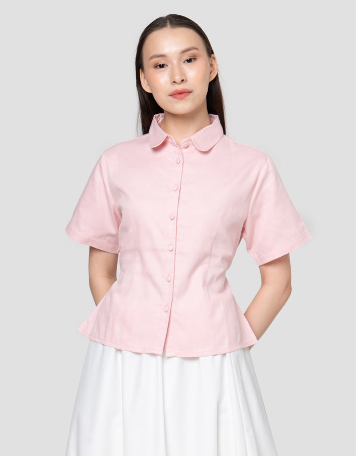 Suko Blouse Denim Lengan Pendek Wanita