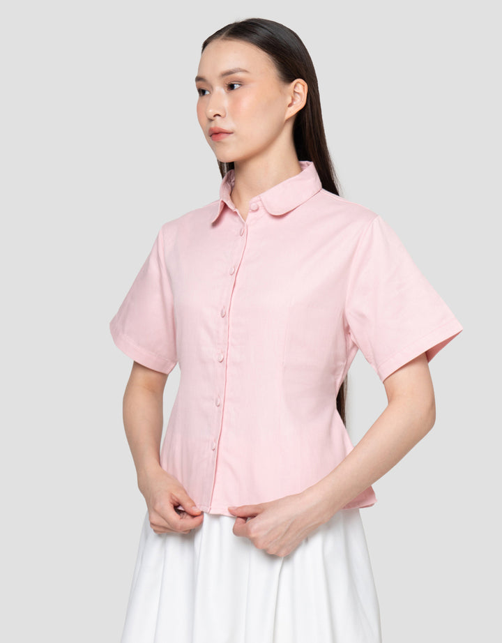 Suko Blouse Denim Lengan Pendek Wanita
