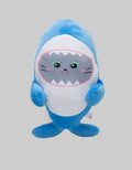 Little M Animal Plush Shark Cute Face Blue 18 Inch