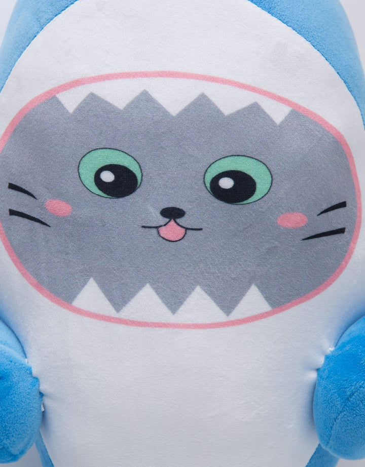 Little M Animal Plush Shark Cute Face Blue 18 Inch