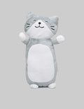 Little M Animal Plush Cat Smiling Hug Gray 19"
