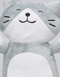 Little M Animal Plush Cat Smiling Hug Gray 19"