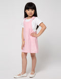 Little M Short Sleeve Midi Dress Overall Cat Aplikasi Pompom
