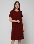 Connexion Short Sleeve Midi Dress With Buttons