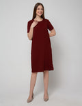 Connexion Short Sleeve Midi Dress With Buttons