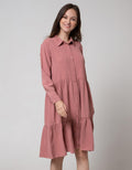 Connexion Long Sleeve Midi Dress Tiered Airflow