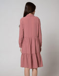 Connexion Long Sleeve Midi Dress Tiered Airflow