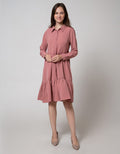 Connexion Long Sleeve Midi Dress Tiered Airflow